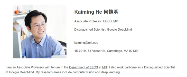 何恺明新身份：谷歌DeepMind杰出科学家