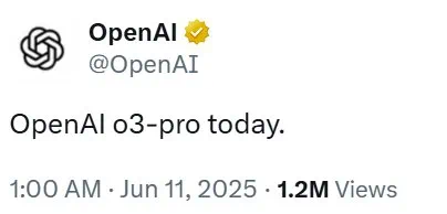 刚刚，OpenAI正式发布o3-pro！奥特曼激动更新博客：温和的奇点