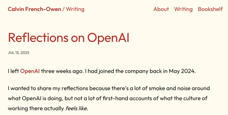 在OpenAI上班有多卷？离职员工爆料：7周打造Codex，每天熬到凌晨