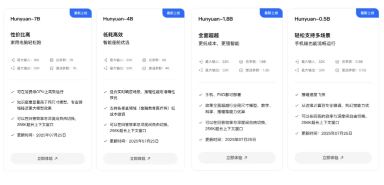 手机也能跑，腾讯混元一口气开源4款小模型