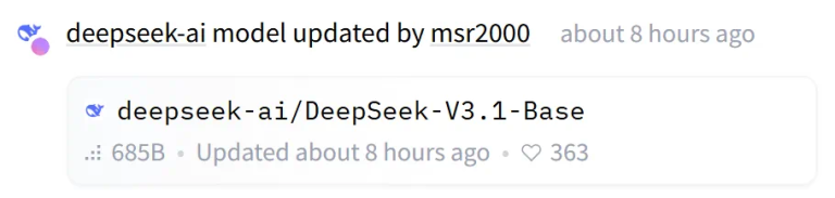 DeepSeek开源新基础模型，但不是V4，而是V3.1-Base